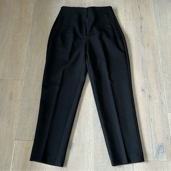 Zara | Pants & Jumpsuits | Zara Black Pleated High Waisted Dress Pants Waist  3 Size L | Poshmark